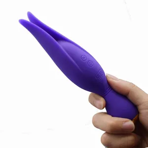 FAAK-G350 sex toys double head powerful vibrator clit stimulate female men prostate massage silicone vibrating sex toys