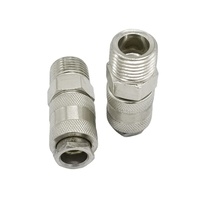 Adaptateur pneumatique rapide mâle EU-SM20 Ruichen, 1/2 1/4 BSP, style européen, raccords en acier nickelé argenté, vente chaude