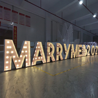 FSDKX Décoration de mariage de haute qualité, chiffres lumineux géants « Marry Me » de 1,2 m, lettres LED géantes lumineuses en promotion