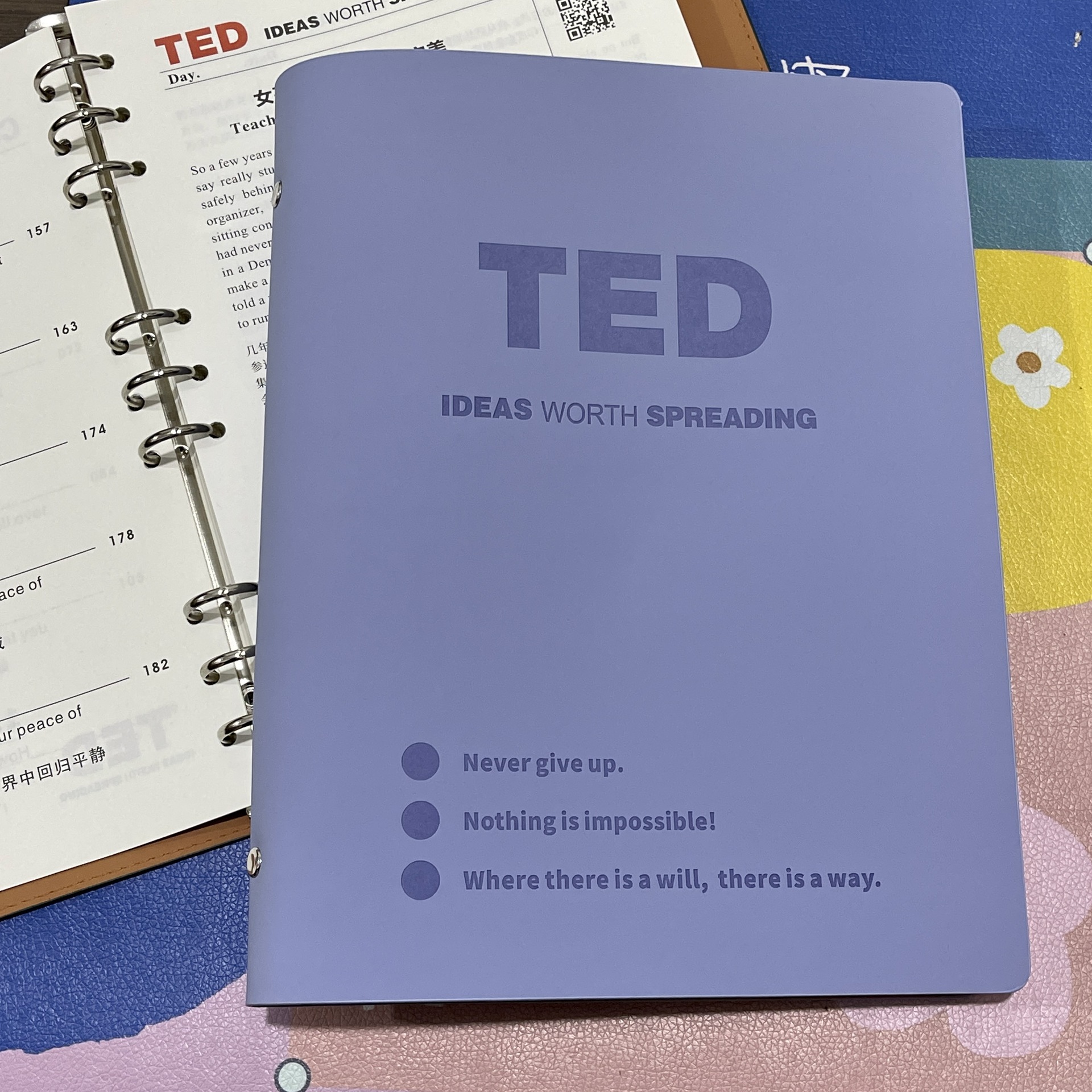 Ted purple skin feel embossed