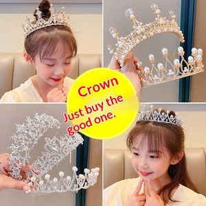Tiara e corone per ragazze, fascia per capelli con cristalli, corona da <span class=keywords><strong>principessa</strong></span> con strass, accessori per capelli per feste di compleanno per ragazze - Product Image 3
