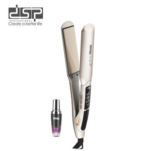 เครื่องหนีบผมตรง Dsp Professional 2 in 1 พร้อมที่ม้วนผม รุ่น 10003U ร้อนเร็ว เครื่องจัดแต่งทรงผมอเนกประสงค์ สีเทาเบจ - Product Image 5