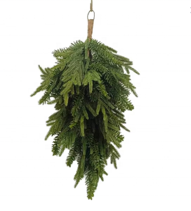 Arrangements saisonniers extérieurs élégants Décorations de Noël en cyprès de cèdre artificiel Produit d'art de qualité supérieure - Product Image 1