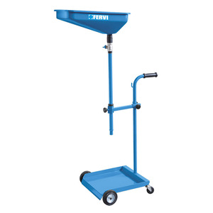 Fervi Oil Collection <b>Trolley</b> Blue Steel Adjustable Four-Wheel Industrial Workshop Equipment - Product Image 1