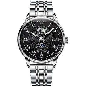 Vente Directe d'Usine Bonne Qualité Montre Sport Quartz Homme Bracelet Acier Inoxydable Design Étanche Original Style Mode Nouveauté - Product Image 5