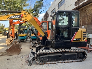 Mini-excavatrice sur chenilles SY55C à faible nombre d'heures de travail, avec moteur et boîte de vitesses d'origine, haute efficacité, garantie 1 an - Product Image 6