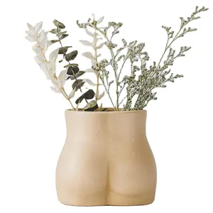 Boob Planter: Female Form Ceramic Flower Plant Vase With Drainage Hole - Unique Bust Sculpture