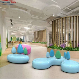 Asientos Modulares de FRP para Niños, Diseño Ergonómico Resistente, Ligeros y Fáciles de Limpiar, para Espacios Exteriores - Product Image 1