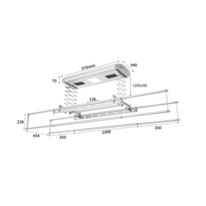 Séchoir <span class=keywords><strong>à</strong></span> <span class=keywords><strong>linge</strong></span> intelligent Tuya APP, support de séchage de vêtements intelligent pour <span class=keywords><strong>petit</strong></span> balcon / buanderie - Product Image 5