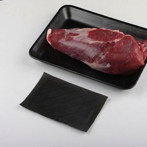 Tampon absorbant alimentaire en super polymère pour viande fraîche 170x110mm Noir 7 jours Qualité alimentaire Sans poussière Emballage écologique Impression - Product Image 2