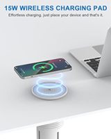 Multiprise industrielle 4 prises avec chargeur sans fil 15W, 4 prises UK, 3 ports USB, anti-effraction, Wi-Fi, pour cuisine et hôpital