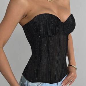 Top Corsé Sin Espalda para Mujer, Bustier con Varillas para Moldear el Cuerpo, Venta al por Mayor Personalizada <span class=keywords><strong>ZONA</strong></span> - Product Image 2
