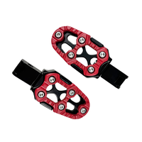 Pijakan Kaki Sepeda Motor Bahan Aloi Aluminium Anti Selip Sandaran Kaki Belakang Universal 8 Warna Mudah Dipasang Modifikasi Sepeda Motor Off Road