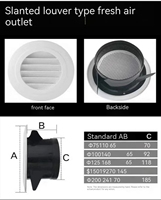 Diffuseur d'air de retour Eayvent DV100 pour système CVC, unité de traitement d'air, diffuseur de ventilation de plafond, design moderne pour hôpitaux et écoles