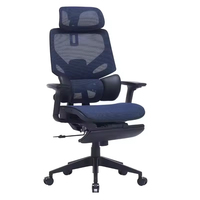 Chaise de bureau ergonomique pivotante à dossier haut réglable en hauteur, avec repose-pieds, pour bureau à domicile et salle de réunion
