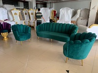 Ensemble de canapés de salon en acier inoxydable, design moderne élégant, fauteuil de salon pour mariage, meubles de maison