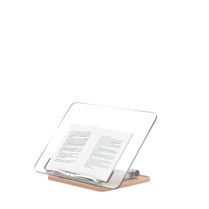 Wholesale Portable Wooden Bookends With Flexible Height Adjustment Cookbook Holder And Rotating Acrylic Stand For Reading Desk