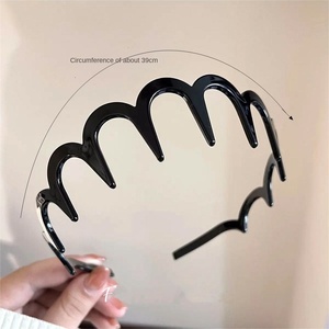 Serre-tête à grandes vagues effet explosion, en ABS, tendance, simple, antidérapant, pour le lavage du <span class=keywords><strong>visage</strong></span>, vente en gros transfrontalière, cadeau unisexe - Product Image 6