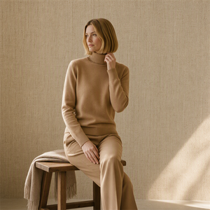 Usine <span class=keywords><strong>de</strong></span> fabrication <span class=keywords><strong>de</strong></span> pulls en cachemire à <span class=keywords><strong>col</strong></span> <span class=keywords><strong>roulé</strong></span> à marque privée, certifiée biologique, pour les marques <span class=keywords><strong>de</strong></span> mode en ligne - Product Image 4