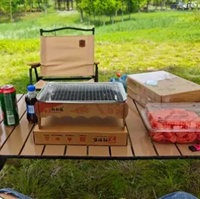 Grille de barbecue de 12,5 à 32 cm pouvant être utilisée pour les plateaux en aluminium, barbecue extérieur au charbon de bois