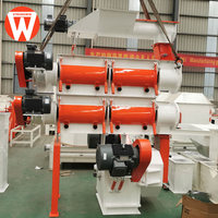 Machine à granulés Strongwin 1-2,5T/H pour aliments animaux (volaille) à matrice annulaire, haute productivité, 22kW, triphasée 380V, granulés 2-6mm, garantie 1 an