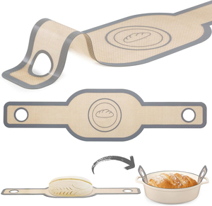 Longues sangles antiadhésif Easyto propre tapis <span class=keywords><strong>de</strong></span> cuisson en Silicone réutilisable plaque <span class=keywords><strong>de</strong></span> cuisson <span class=keywords><strong>de</strong></span> pain <span class=keywords><strong>de</strong></span> four hollandais avec longue poignée pour la pâte à pâtisserie - Product Image 1