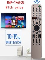 Control Remoto por Voz RMF-TX600U de Repuesto para Televisor Inteligente Bravia 4K UHD con Código Fijo Infrarrojo, 2 Pilas AAA