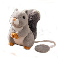 Peluche Écureuil Magnétique à Porter sur l'Épaule, Format de Poche, Mini Animal en Peluche de la Forêt pour Enfants Garçons et Filles