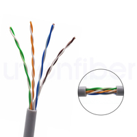 Kabel Ethernet Cat5e/6 Outdoor 305m UTP 24AWG Tembaga Murni Tahan Air Tahan UV Kabel Patch RJ45 Selubung PVC
