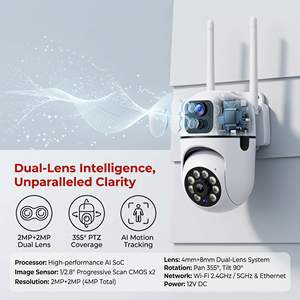 Caméra WiFi PTZ à double objectif 3MP à bas prix, audio bidirectionnel, détection de mouvement, <span class=keywords><strong>carte</strong></span> SD 128 Go, application ICSEE pour la vente en gros - Product Image 4