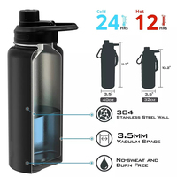Linhui Portable en acier inoxydable bouillotte 64Oz 32Oz 18Oz 40z capacité gobelet tasses enfants bébés activités de plein air en cours d'exécution