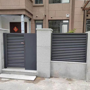 Panel de Cerca de Privacidad de Aluminio para Exteriores, Jardín, Patio y Seguridad del Hogar, con Listones Metálicos Horizontales - Product Image 6