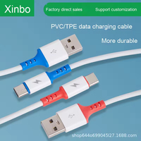 Kabel USB Type-C Baru untuk Pengisian Cepat 3A dengan Pelindung Anyaman Jaket TPE Panjang 1m untuk Penggunaan Ponsel.