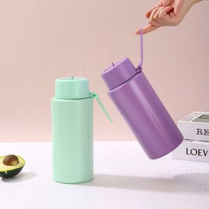 Botella de Agua Deportiva de Acero Inoxidable con Aislamiento al Vacío Frank de 34 oz/1000 ml, con Tapa Abatible para Aislamiento en Frío, Diseño Portátil - Product Image 2