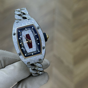 Orologio da donna di alta gamma con bracciale tempestato di diamanti, edizione limitata 07-01, orologio meccanico automatico per affari, occasioni sociali e sport. - Product Image 2