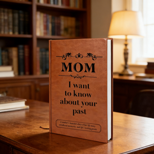 Carnet de souvenirs <span class=keywords><strong>personnalisé</strong></span> A5 à couverture rigide <span class=keywords><strong>pour</strong></span> papa, journal en cuir avec reliure cousue, cadeau guidé <span class=keywords><strong>pour</strong></span> <span class=keywords><strong>maman</strong></span>, carnet familial - Product Image 6