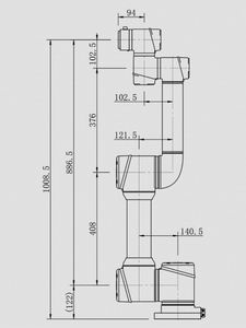 Robot Manipulador de Pulverización Industrial de Seis Ejes AUBO-C5 con PLC y Motor para Soldadura Láser - Product Image 3