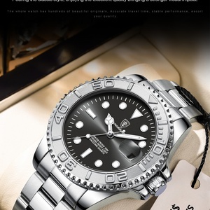 Montres à quartz de luxe pour hommes POEDAGAR, style business et sport, étanches, lumineuses, avec date, boîtier en acier inoxydable, bracelet en alliage de 20 mm, aiguilles tendance - Product Image 6