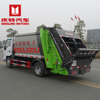 Camion benne à ordures ISUZU 4x2 avec benne arrière, moteur diesel Euro 4, boîte de vitesses manuelle, 3 tonnes, conduite à gauche/droite, personnalisable