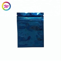 Sac en Mylar brillant à fermeture éclair imprimé petit emballage de bonbons alimentaires en feuille d'aluminium sac à fermeture éclair emballage de barre de bonbons sac à collation en LDPE fermeture éclair haut