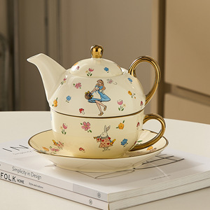 Ensemble tasse et soucoupe à café en céramique de haute qualité, ensemble de tasses de luxe pour le thé de l'après-midi - Product Image 2