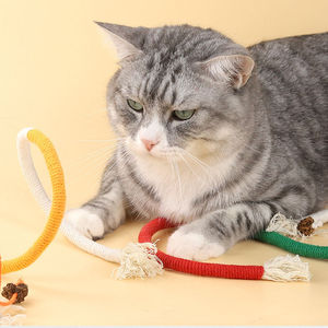 Juguetes de Cuerda de Algodón para Gatos, Interactivos, Resistentes a Mordidas, Seguros con Catnip, para Limpieza Dental, Accesorios para Gatos - Product Image 4