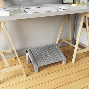 Reposapiés Elevado Ajustable para Oficina en Casa, Taburete Cómodo de Pie, Soporte de Plástico con Rodillos de Masaje - Product Image 2