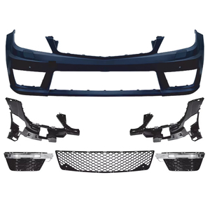 ชุดกันชนหน้าและหลังสำหรับ Mercedes Benz <span class=keywords><strong>C</strong></span> คลาส W204 2011-2014อัพเกรดเป็น C63 2011-2014 - Product Image 1