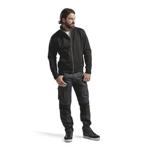 BLAKLADER - 3362252699334XL Sweat avec fermeture éclair complète Noir/Jaune-EAN 7330509550793 WORK HOODIES - Product Image 3
