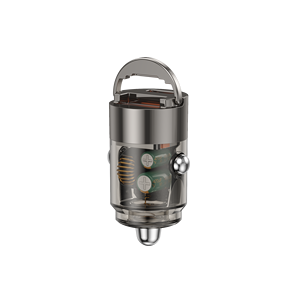 Cargador de coche cuádruple súper funcional de 120W con pantalla digital que convierte un protocolo chino <span class=keywords><strong>a</strong></span> europeo - Product Image 3