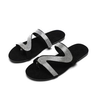 Vente en gros pas cher vente femme verre chaussure strass sandales bricolage plein strass chaussure supérieure par cristal strass - Product Image 1
