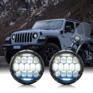 Asend 130W 10000LM <span class=keywords><strong>7</strong></span> inch đầu đèn với màu trắng DRL hổ phách lần lượt chiếu Plug & Play HI-LO chùm cho <span class=keywords><strong>4x4</strong></span> xe máy xe - Product Image 1