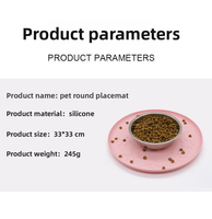 Tapis de léchage rond en silicone pour chien et chat, motif empreinte de patte, tapis d'alimentation lente avec ventouse puissante, anti-anxiété pour animaux de compagnie