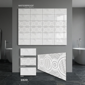 300x600mm Carreaux muraux en céramique de pierre de culture rustique marron 12x24 Carreaux émaillés en porcelaine brillante pour les murs avant du designer d'intérieur - Product Image 5